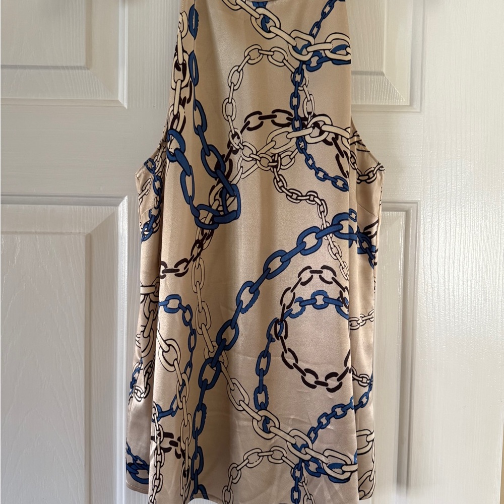 Rails Tan and Brown Patterned Sleeveless Top